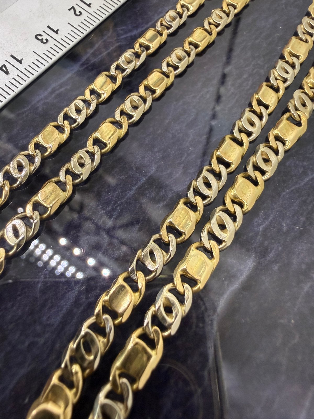 Prachtige 18k gouden massieve valkenoog ketting 29.3 gram, Ophalen of Verzenden, Goud