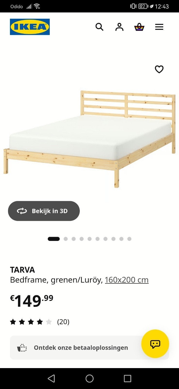 Foto 3 van IKEA TARVA tweepersoonsbed 160x200 + matras Beter Bed