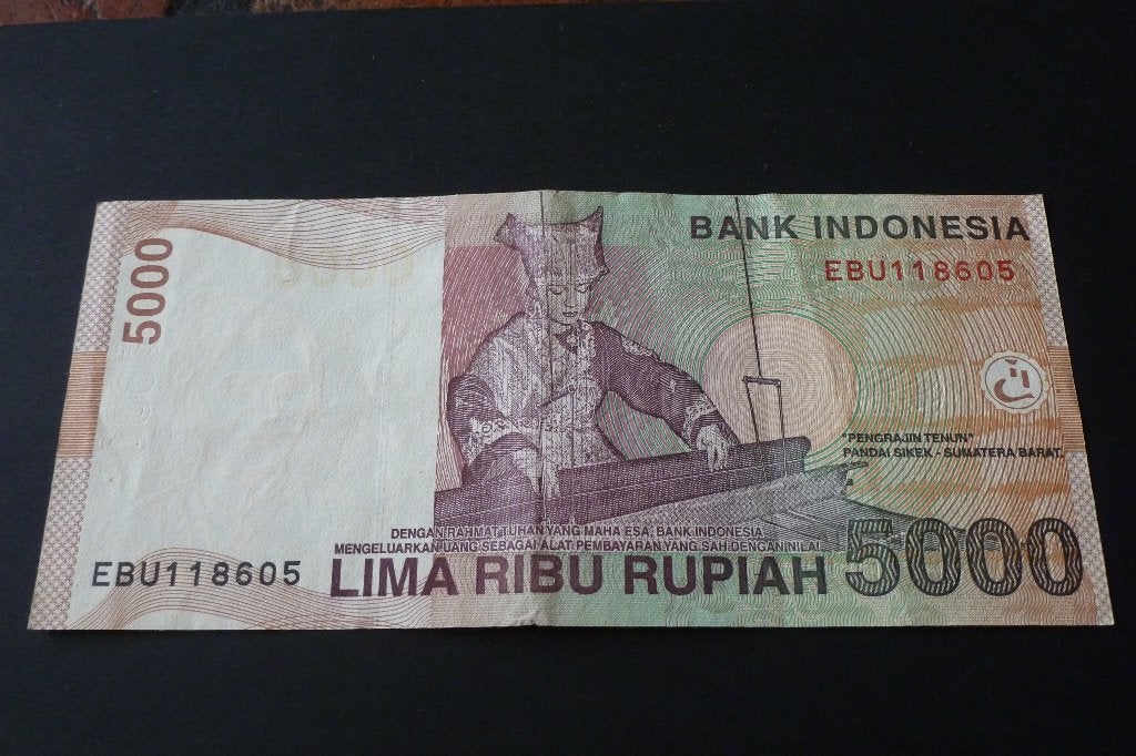 Bankbiljet -Indonesie - mooie 5000 rupiah 2001 zf+ (bc 67, Ophalen of Verzenden, Zuidoost-Azië, Los biljet
