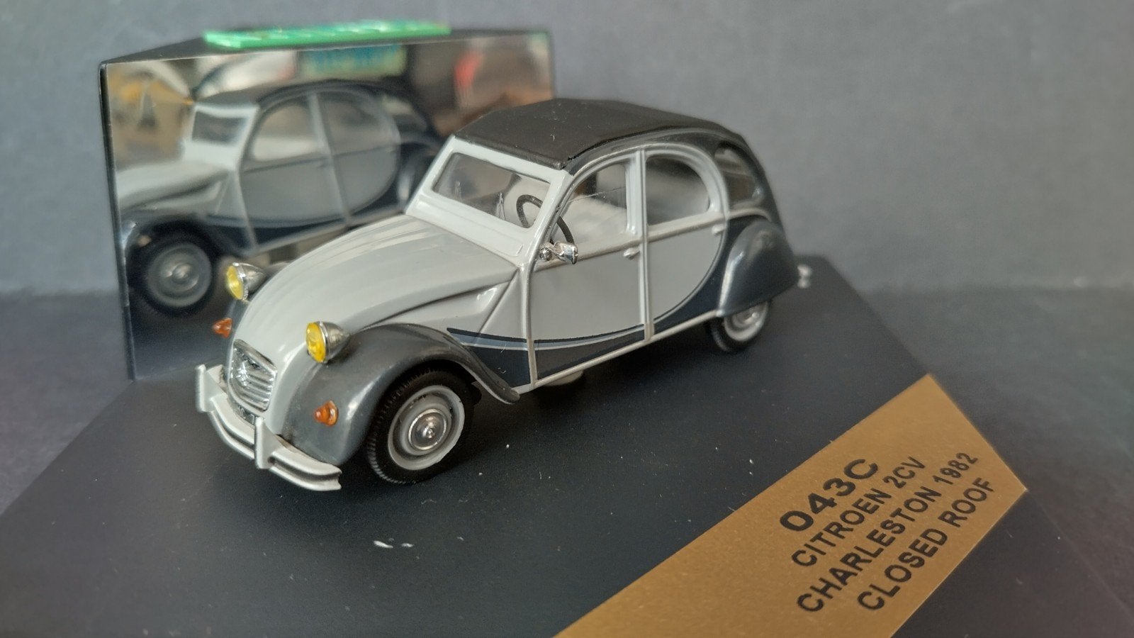 Citroen 2cv Charleston Grijs zwart 1:43 Vitesse Pol, Overige merken, Auto, Verzenden, .