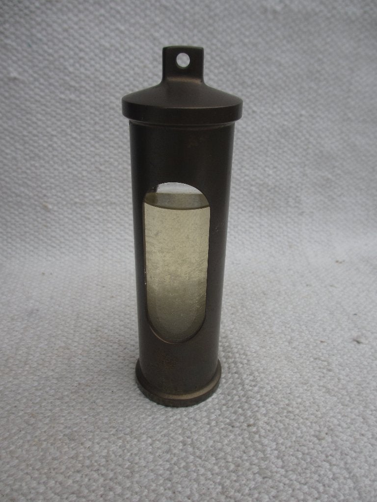 Vintage Deens messing stormglas + 1x glazen model, Ophalen of Verzenden, Gebruikt, Barometer