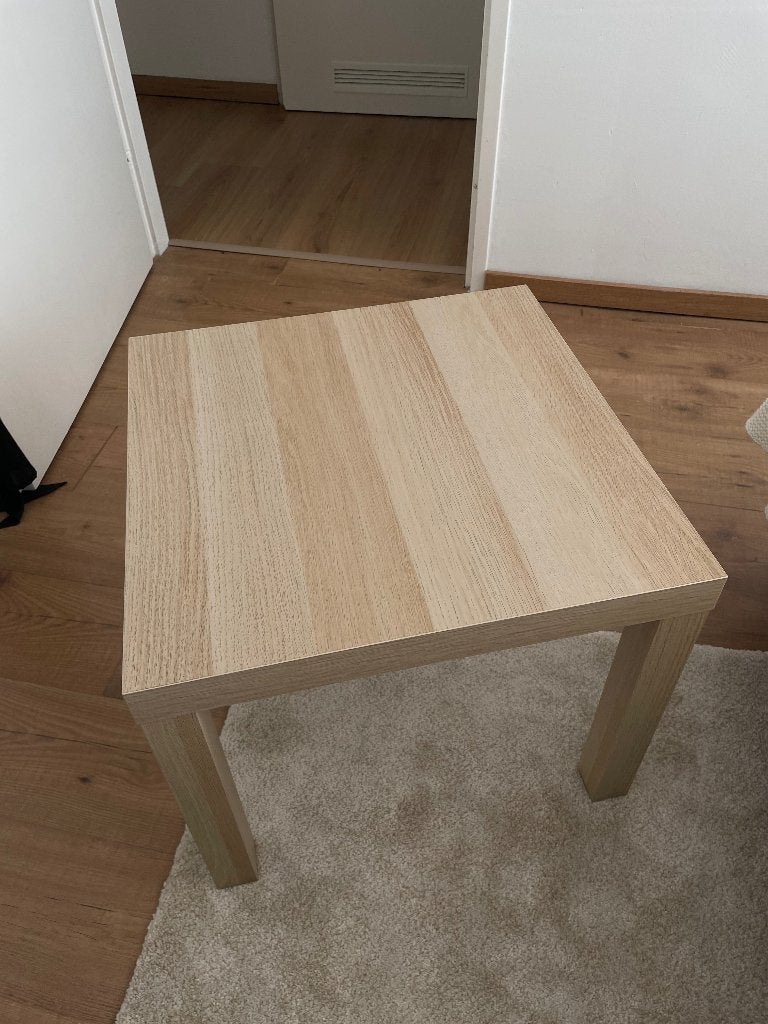 Lack Ikea houten bijzettafel - zo goed als nieuw, Ophalen, 50 tot 100 cm, Modern, Scandinavisch, Vierkant