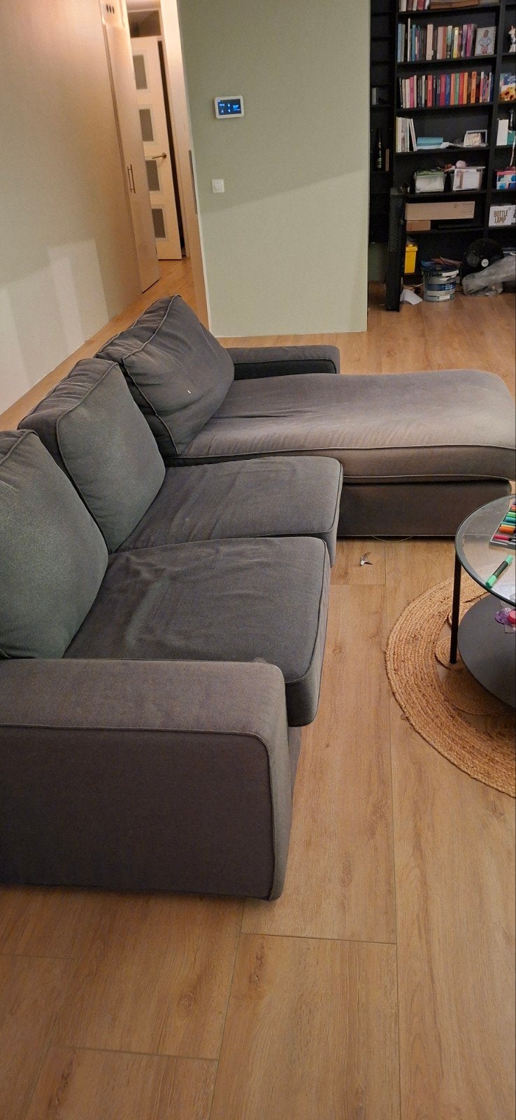 GRATIS IKEA KIVIK 3-zitsbank met chaise longue, Huis en Inrichting, Ophalen, Gebruikt, Stof, Modern