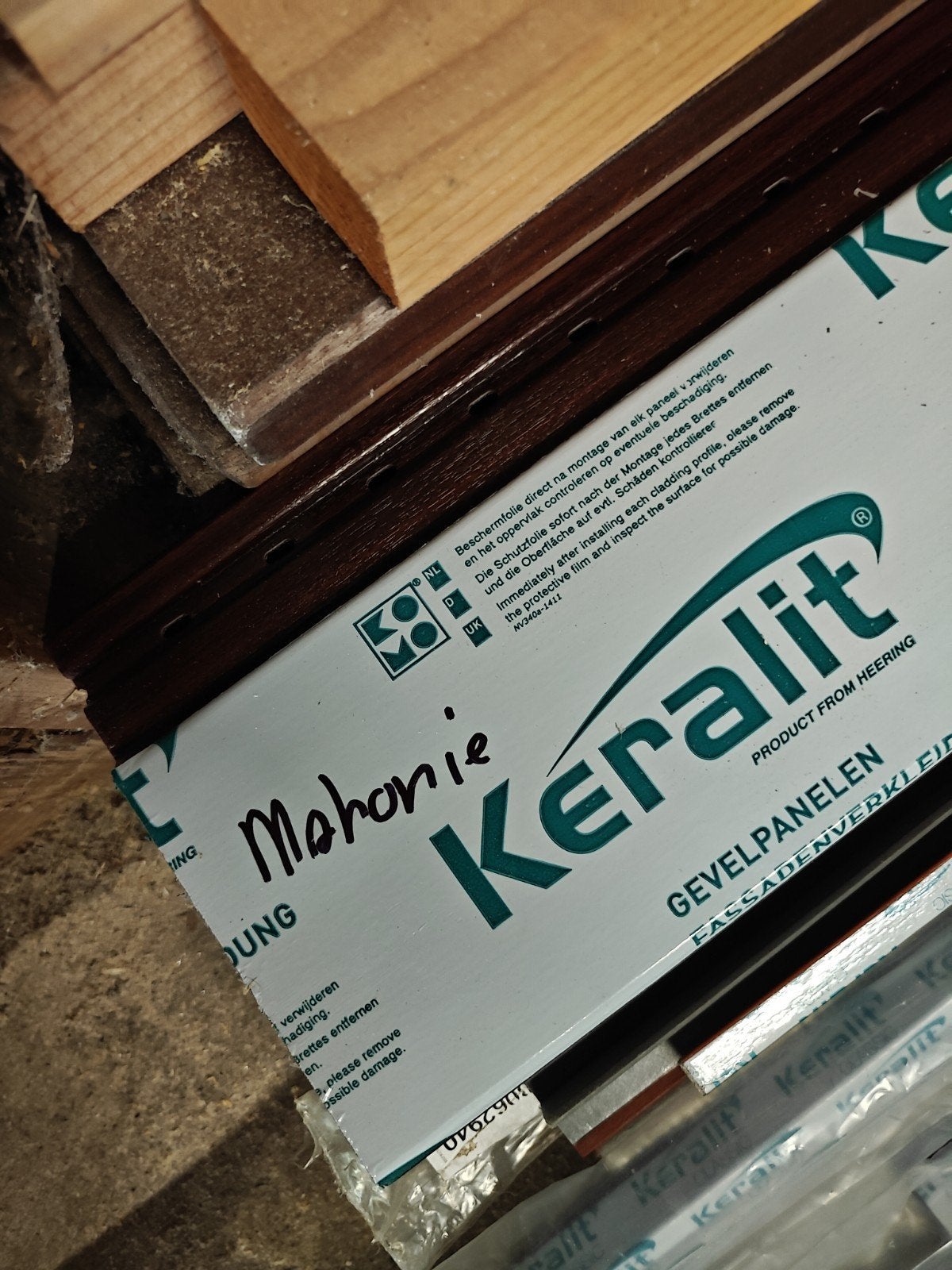 Keralit sponningsdeel 143mm Mahonie, Ophalen, Zo goed als nieuw