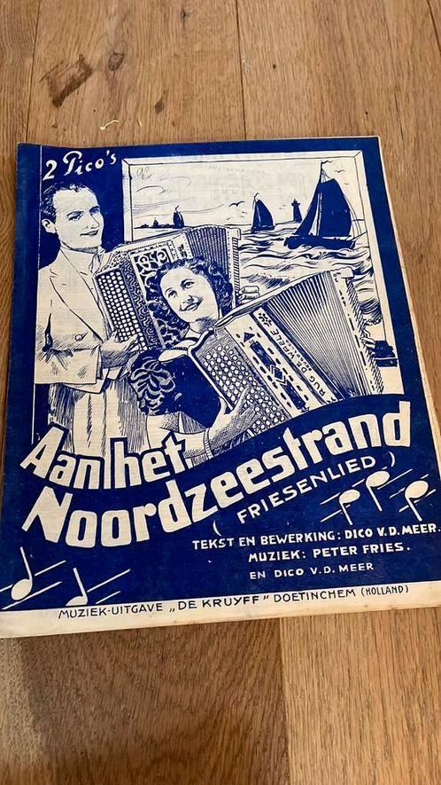 Aan het Noordzeestrand Friesenlied Dico v.d. Meer bladmuziek, Muziek en Instrumenten, Ophalen of Verzenden, Gebruikt, Artiest of Componist