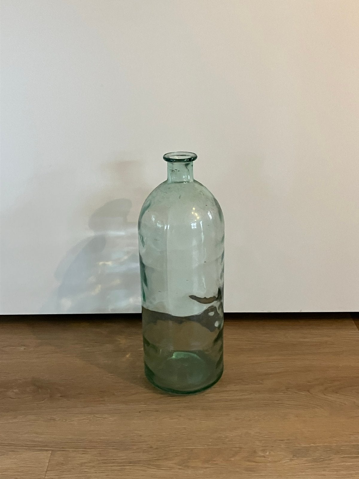 Grote glazen vaas/fles - Groen getint, Antiek en Kunst, Ophalen