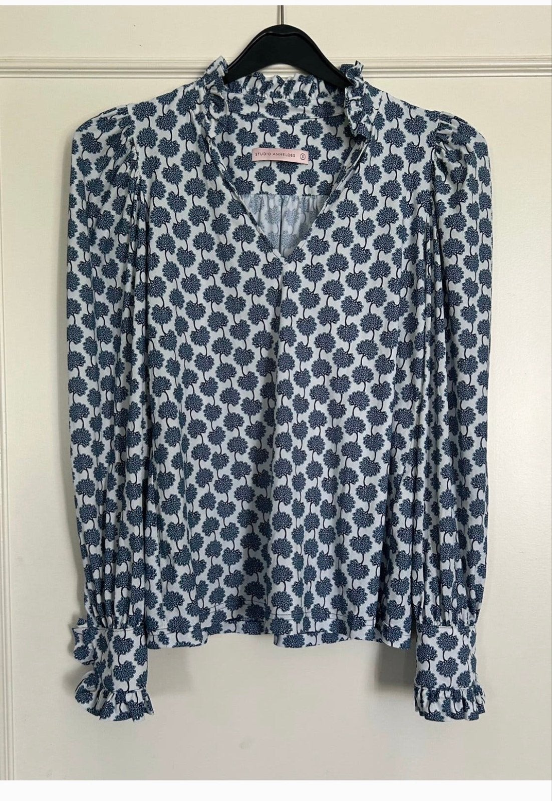 Studio Anneloes blouse met print maat S, Verzenden, Zo goed als nieuw, Maat 36 (S), Blauw
