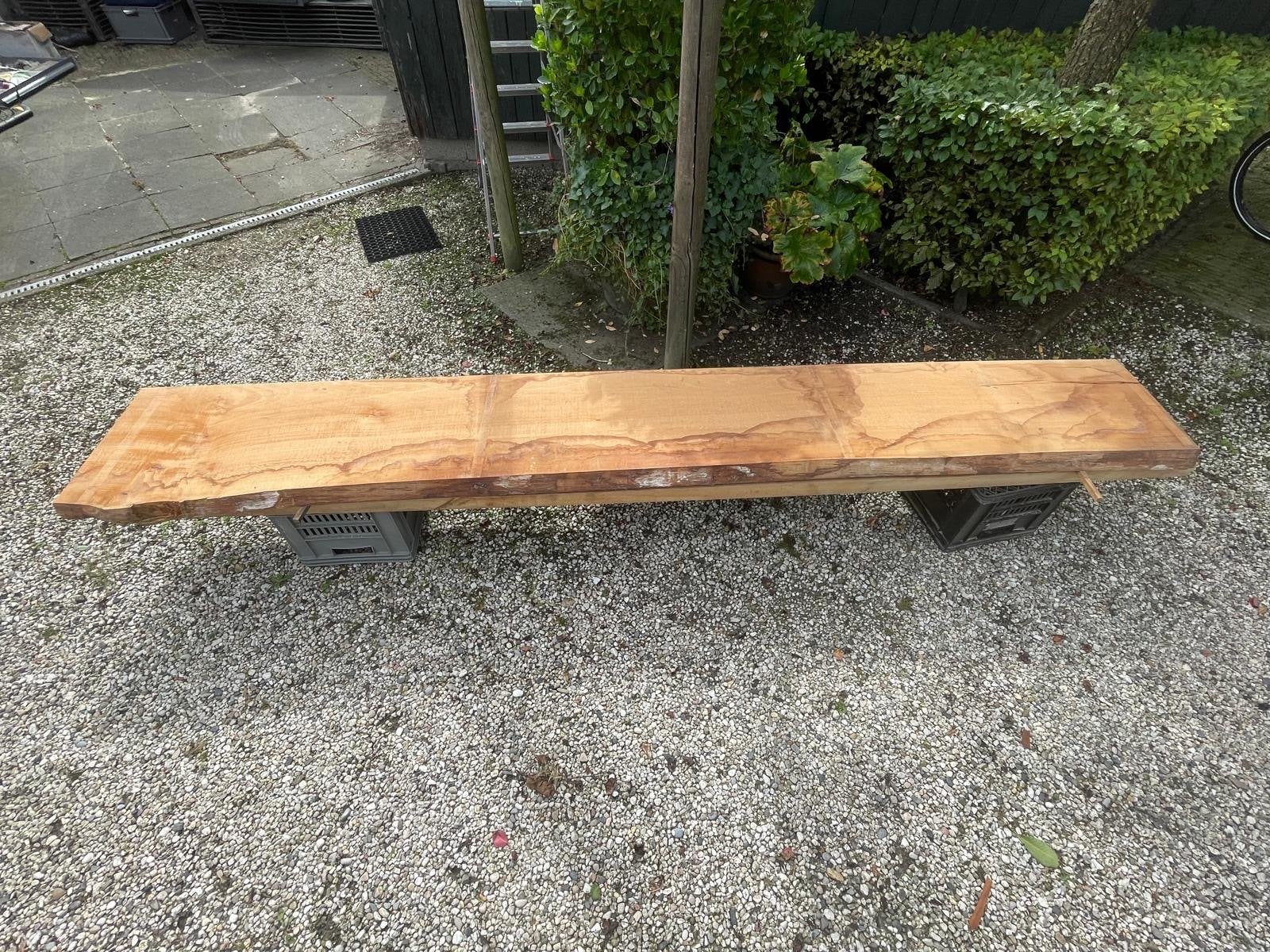Massief Eiken Schaaldelen - 3m lang, 50cm breed, 5cm dik, Ophalen, Gebruikt, Eiken, Plank