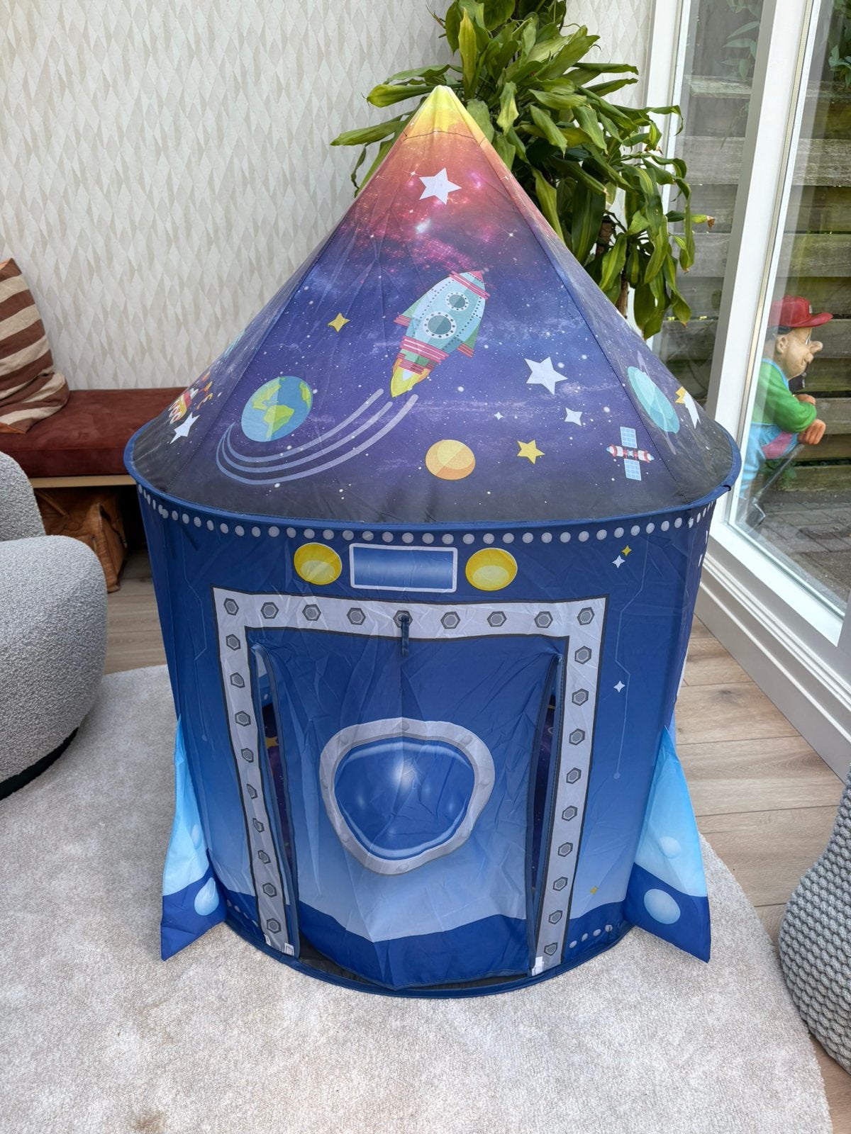Raket tipi tent kinderkamer, Ophalen, Zo goed als nieuw