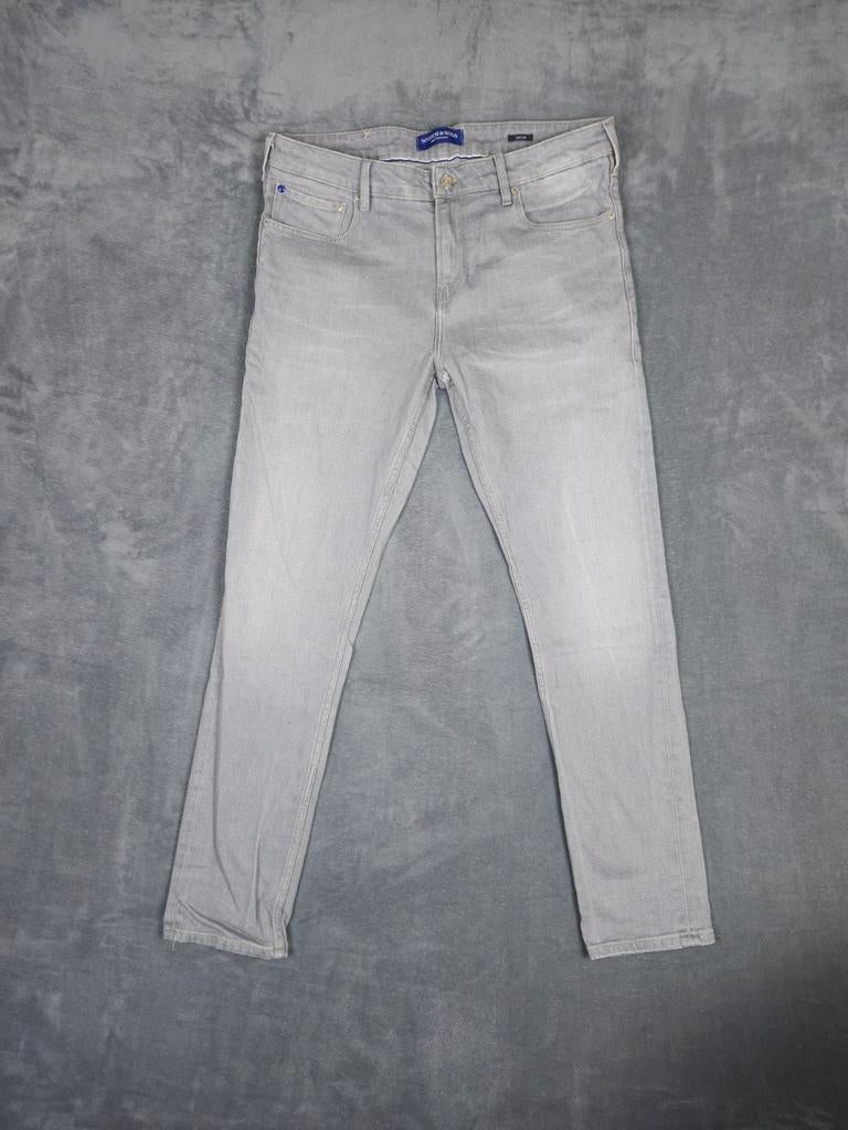 Scotch & Soda Broek Ralston W36 L34 Skinny Grijs Jeans., W36 - W38 (confectie 52/54), ., Ophalen of Verzenden, Zo goed als nieuw
