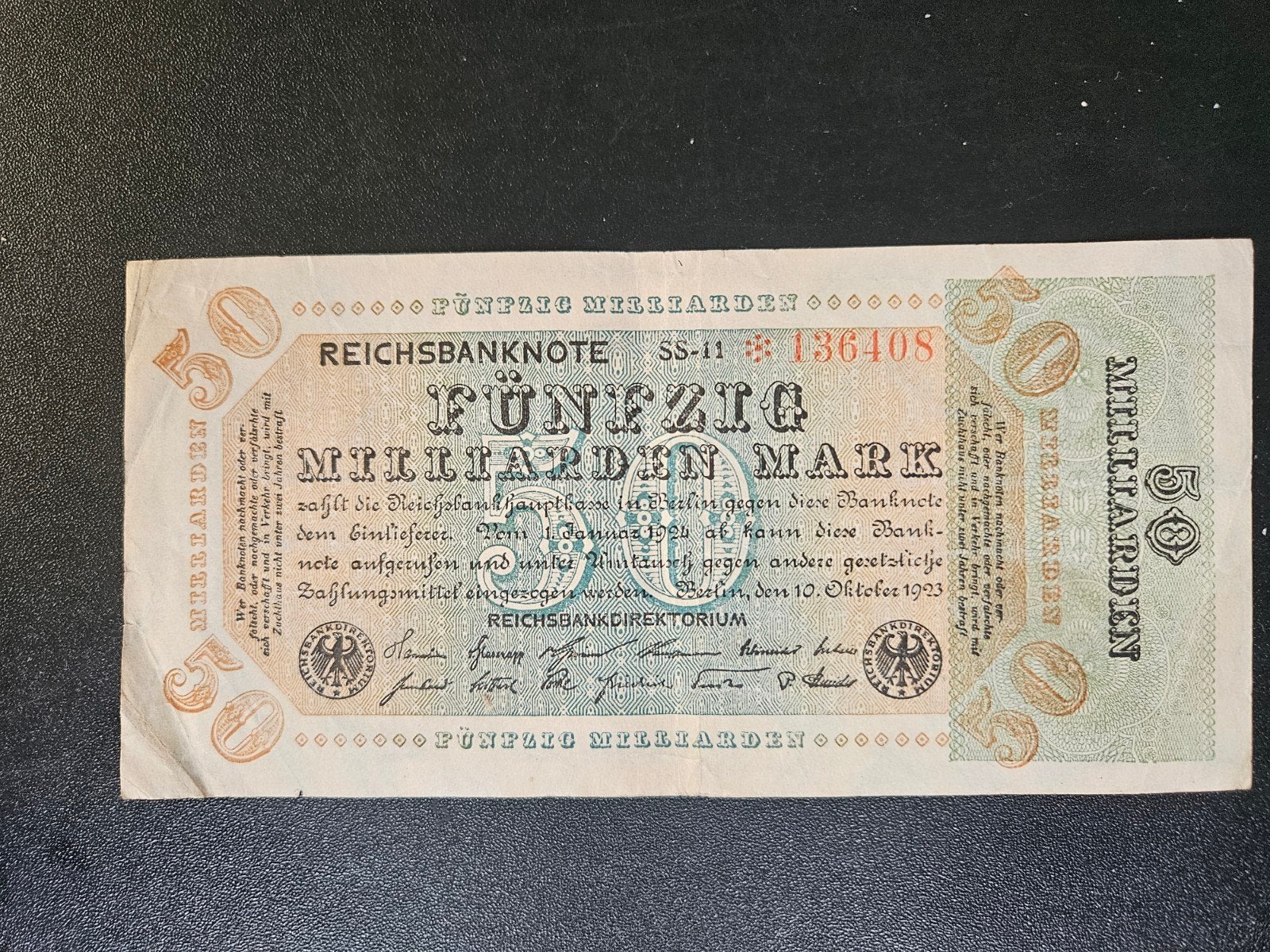 Duitsland pick 120a 1923, Postzegels en Munten, Bankbiljetten | Europa | Niet-Eurobiljetten, Ophalen of Verzenden, Duitsland, Los biljet