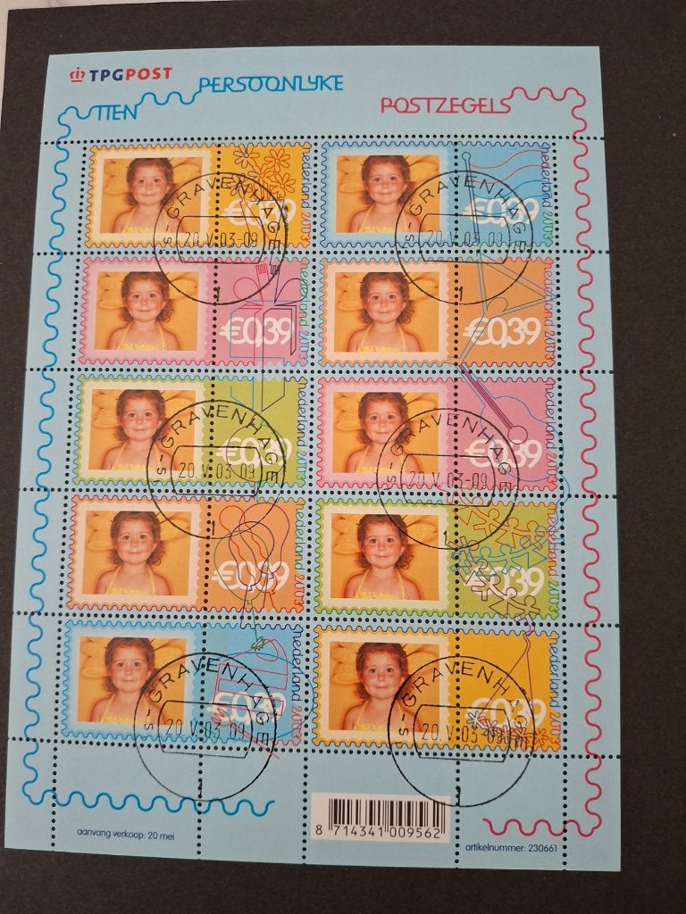 Persoonlijke postzegels, Ophalen of Verzenden, Gestempeld