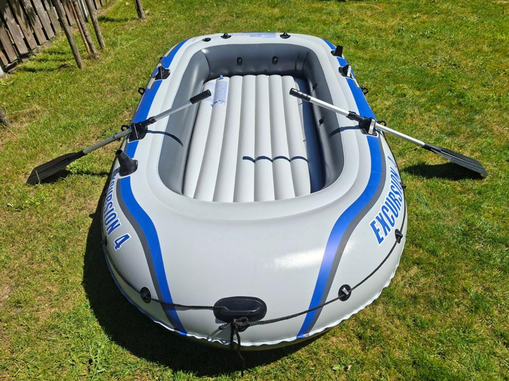 INTEX Opblaasboot Excursion 4 set + Reddingsvest, Watersport en Boten, Kano's, Ophalen, Opblaasbaar, Drie personen of meer, Overige typen