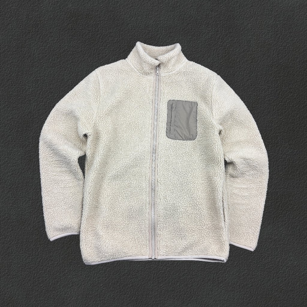 (1288) Beige Profuomo Fleecejack - Heren S - Zeer goed, Beige, Ophalen of Verzenden, Maat 46 (S) of kleiner, Profuomo