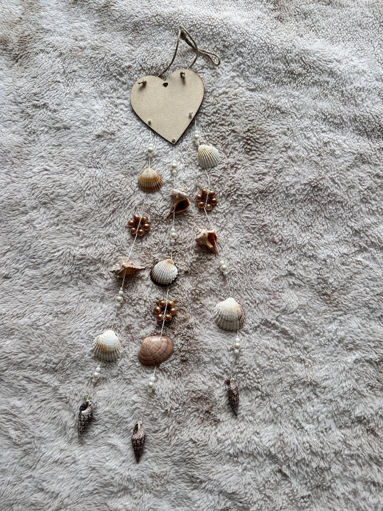 Schelpenhanger handgemaakt, Ophalen, Natuurlijk materiaal, Handgemaakt, Nieuw