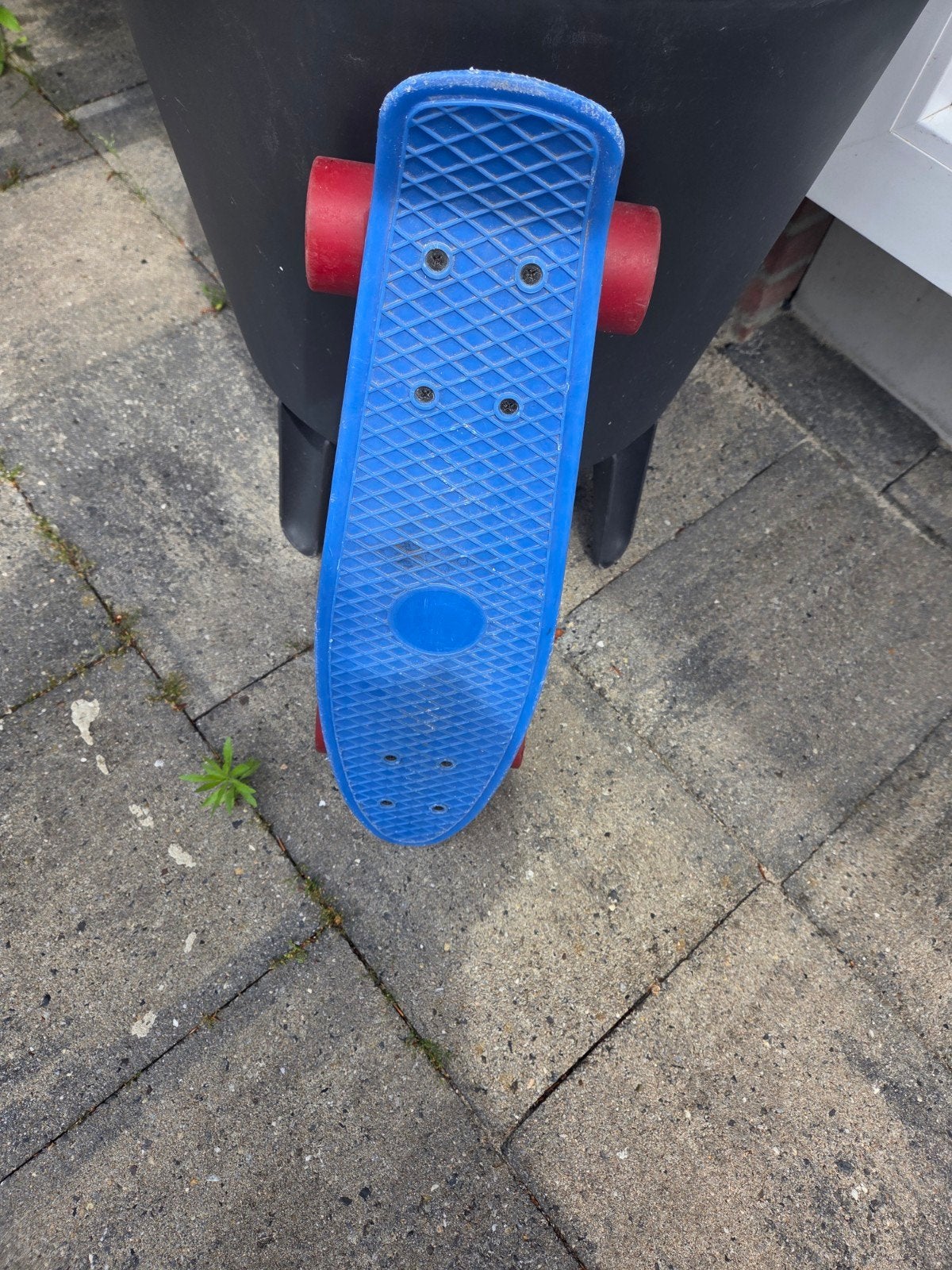 Skateboard blauw/rood, Ophalen, Gebruikt