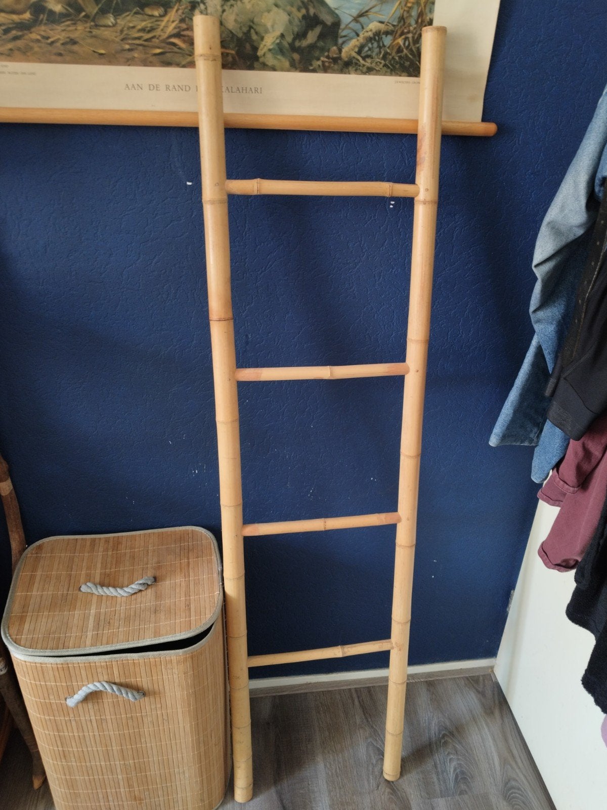 Decoratieve bamboe ladder, Hout, Gebruikt, Ophalen of Verzenden, Landelijk