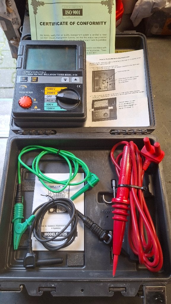 Kyoritsu 3125 Digitale Isolatieweerstandmeter 5000v, ., Ophalen of Verzenden, Zo goed als nieuw, .