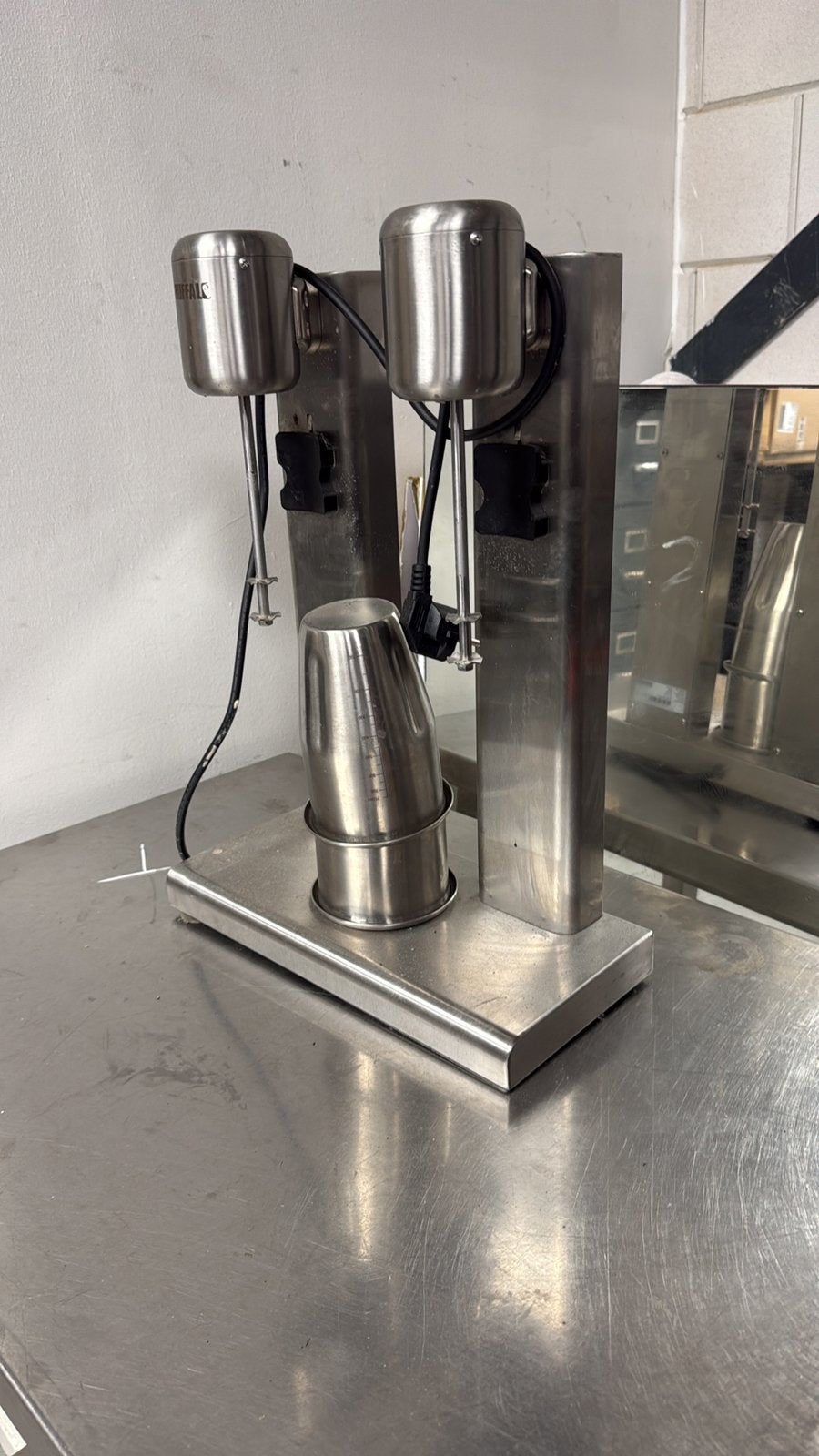 Professionele dubbele milkshakemixer – RVS – horeca, Ophalen, Zo goed als nieuw