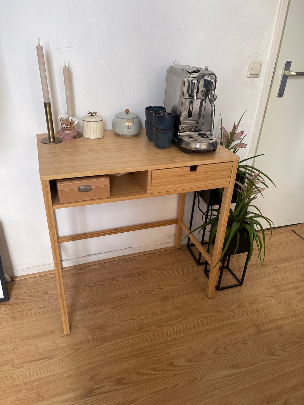 NORDKISA toilet tafel bamboe, Huis en Inrichting, Ophalen, 100 tot 150 cm, Zo goed als nieuw, Overige houtsoorten