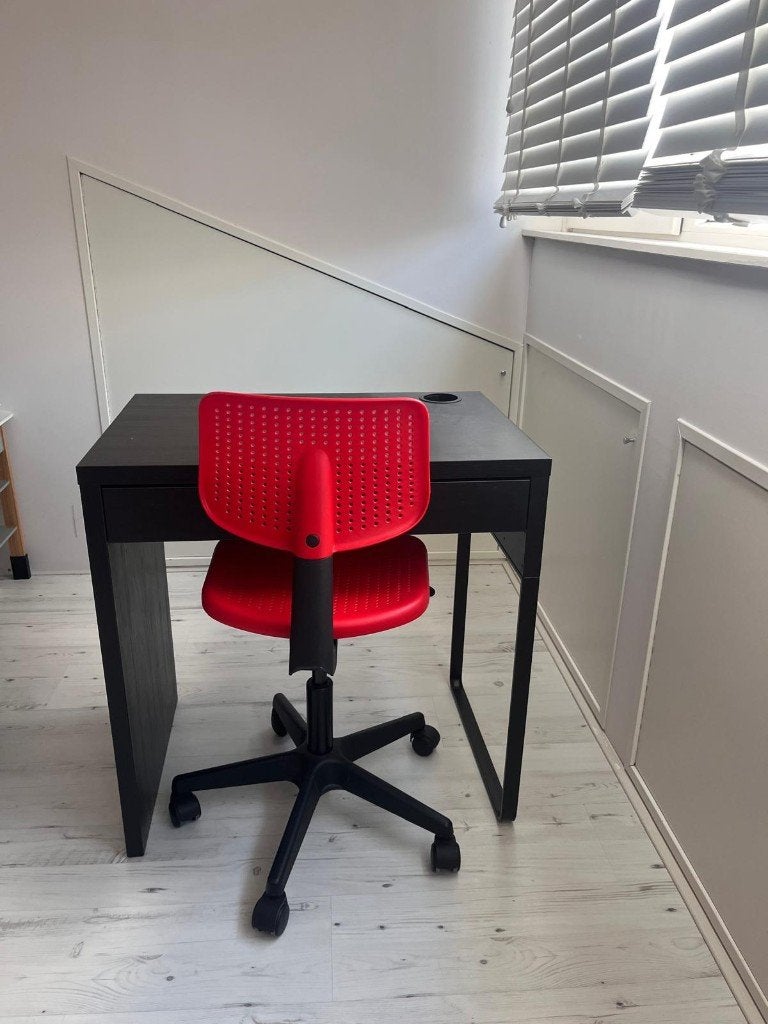 Bureau, Ophalen, Zwart, Gebruikt, Hout