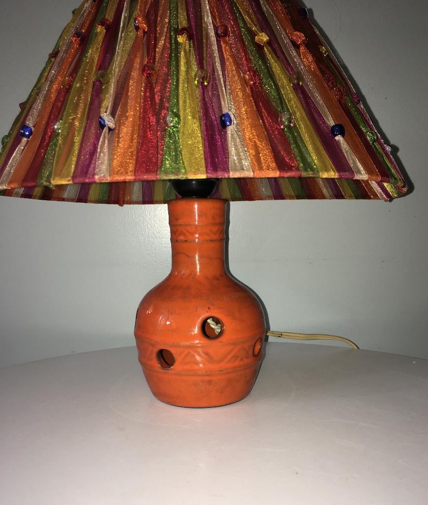 Vintage keramiek tafellamp, Ophalen of Verzenden, Gebruikt, Overige materialen, Minder dan 50 cm