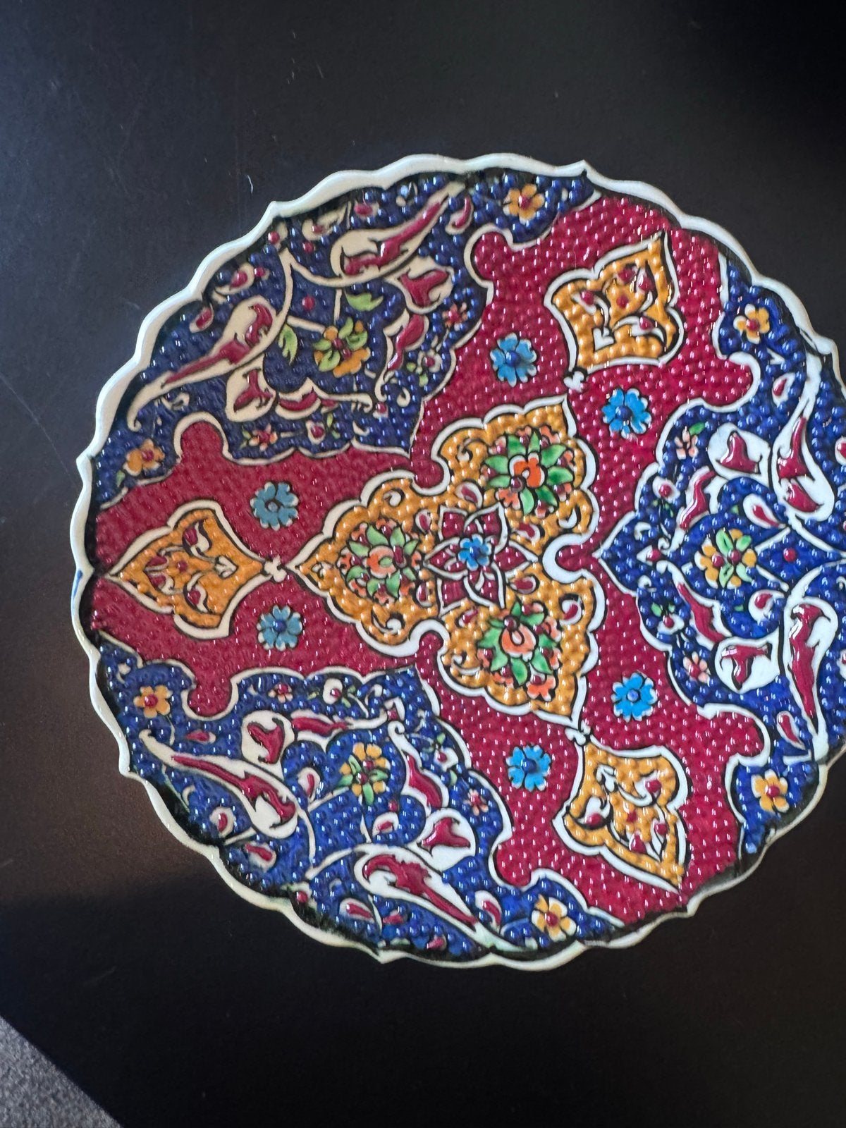 Handgemaakt Turks decoratief bord - 19 cm, Ophalen