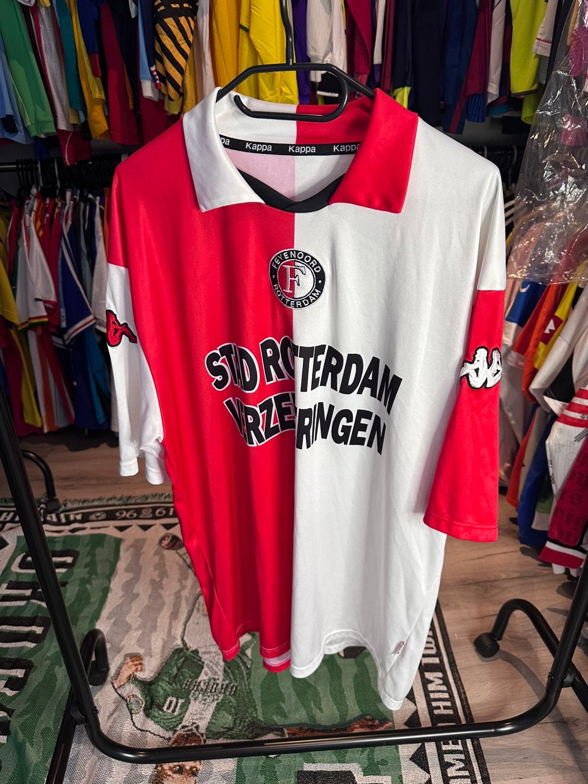 Oud Feyenoord voetbal shirt uit 2001/02 UEFA Cup, Maat XL, Verzenden, Zo goed als nieuw, Shirt