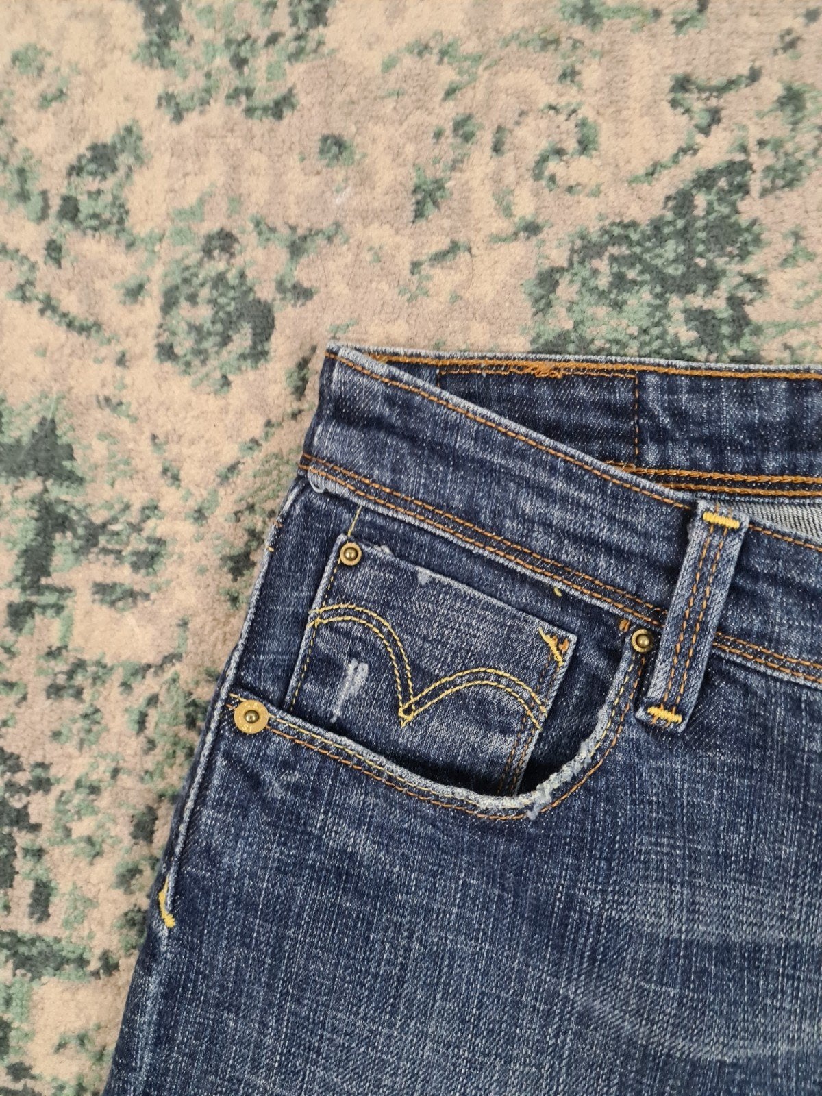 Levi's 627 straight fit W26 L34 Dames Tulsi2634 Mid-rise, Blauw, Ophalen of Verzenden, Zo goed als nieuw, W27 (confectie 34) of kleiner