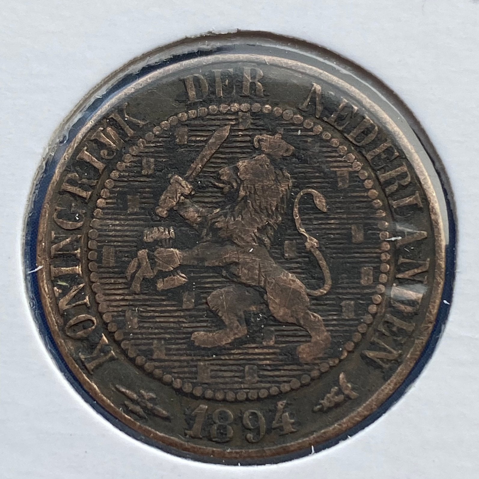2,5 Cent / Halve stuiver uit 1894 van, Verzenden, Koningin Wilhelmina, Overige waardes, Losse munt