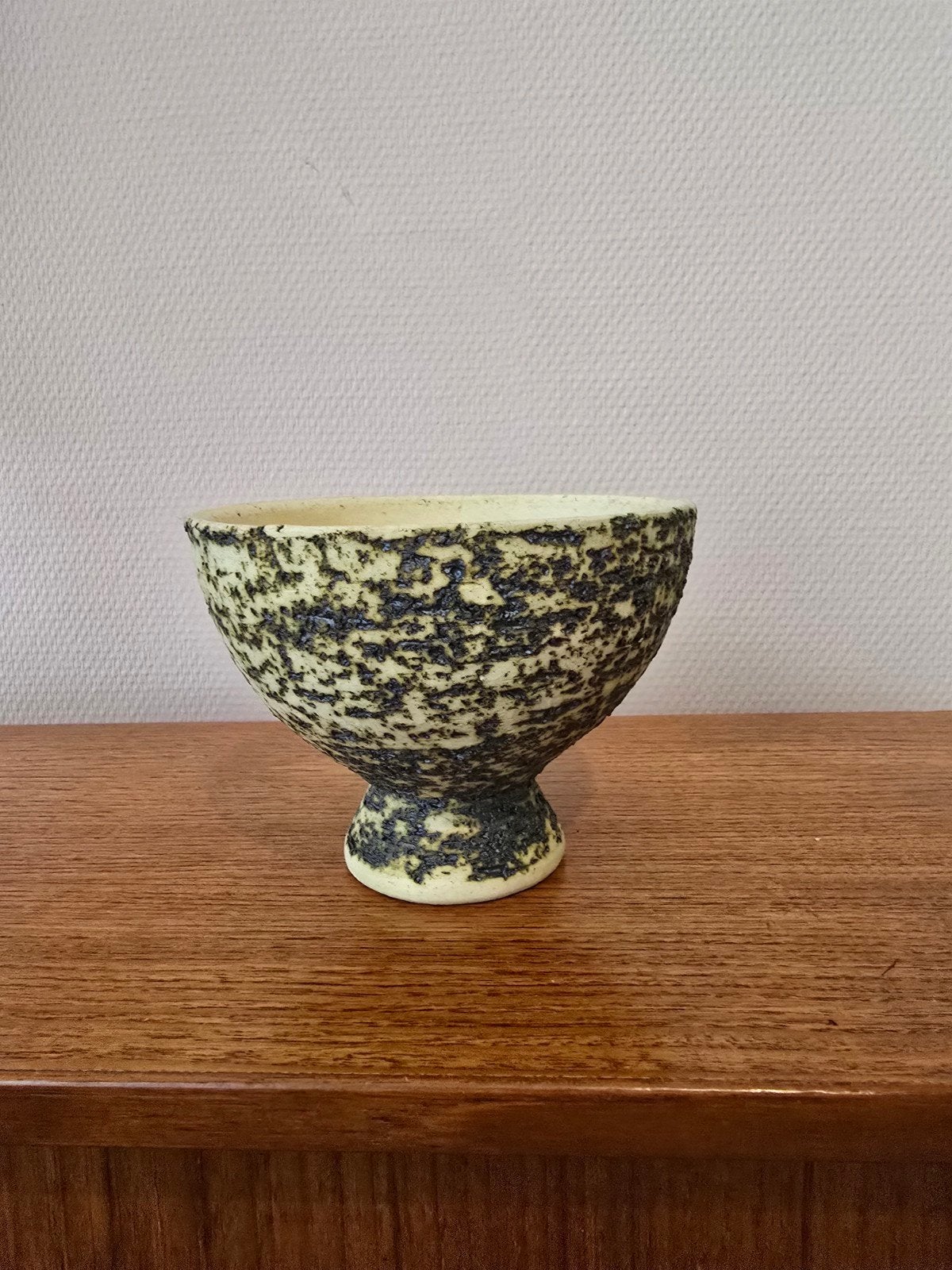 Vintage Fat Lava bloempot op voet - Mid-century modern, Ophalen of Verzenden