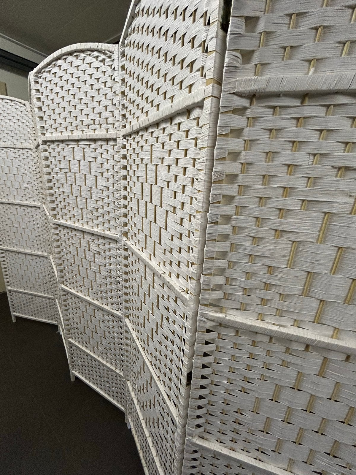 Witte kamerscherm 6-delig, 180x300cm, Ophalen, Zo goed als nieuw