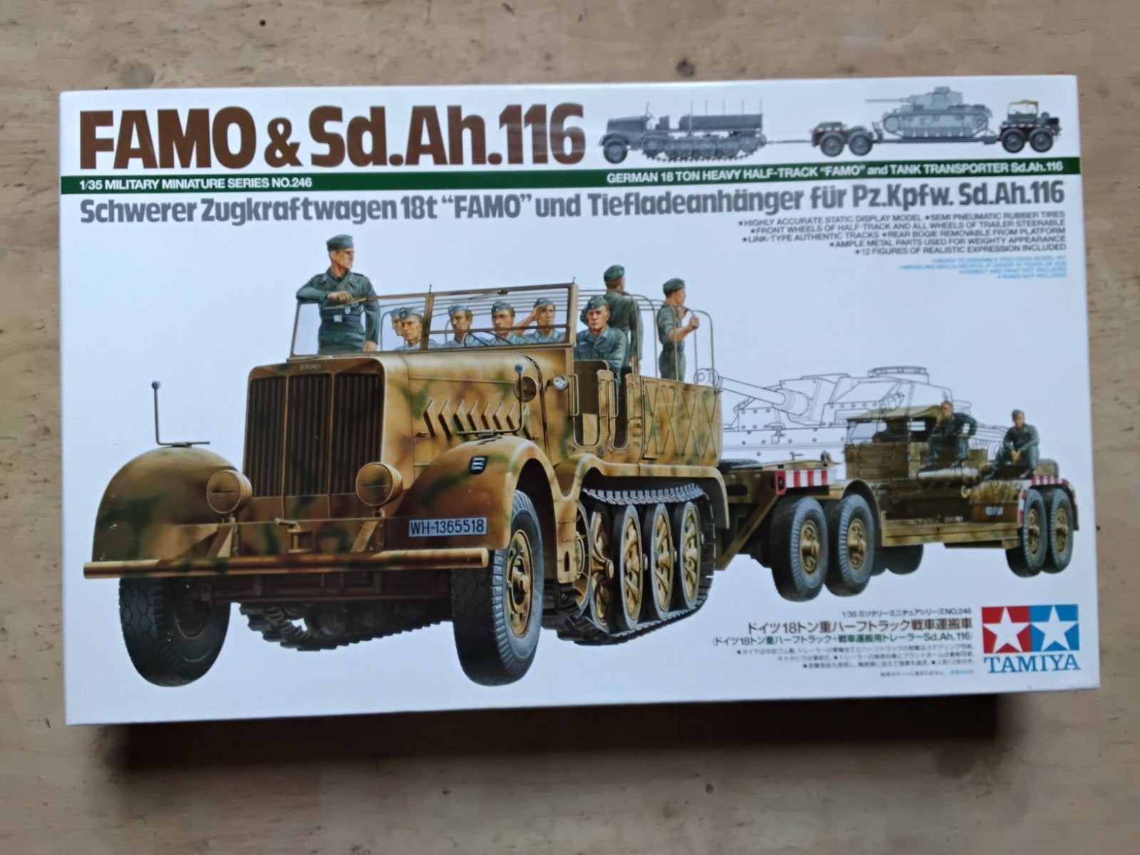 FAMO & Sd.Ah.116, Tamiya, 1:35., 1:32 tot 1:50, Ophalen of Verzenden, Zo goed als nieuw, Truck