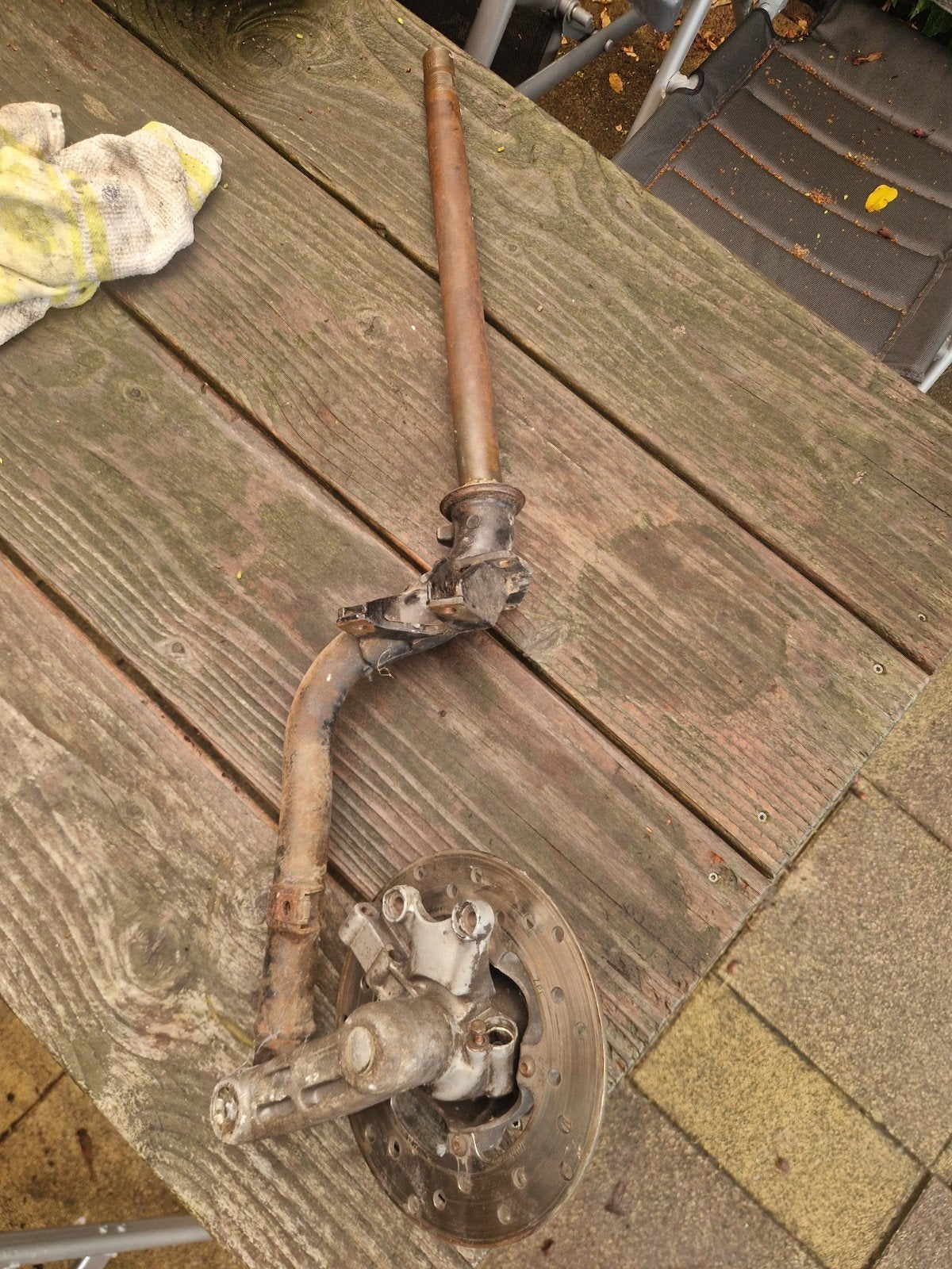 Voorvork met remschijf voor Vespa LXV50, Ophalen of Verzenden, Gebruikt, Overige typen, Vespa