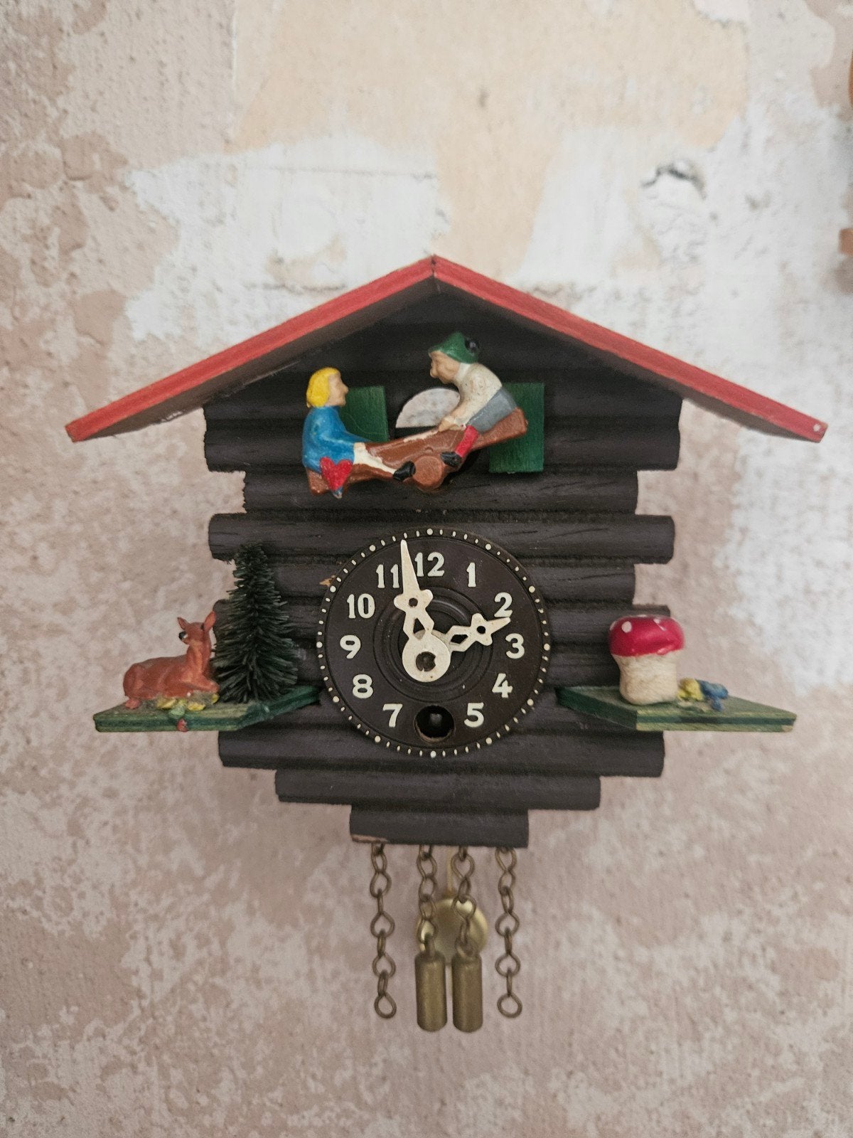 Leuk oud miniatuur klokje, Antiek en Kunst, Ophalen of Verzenden