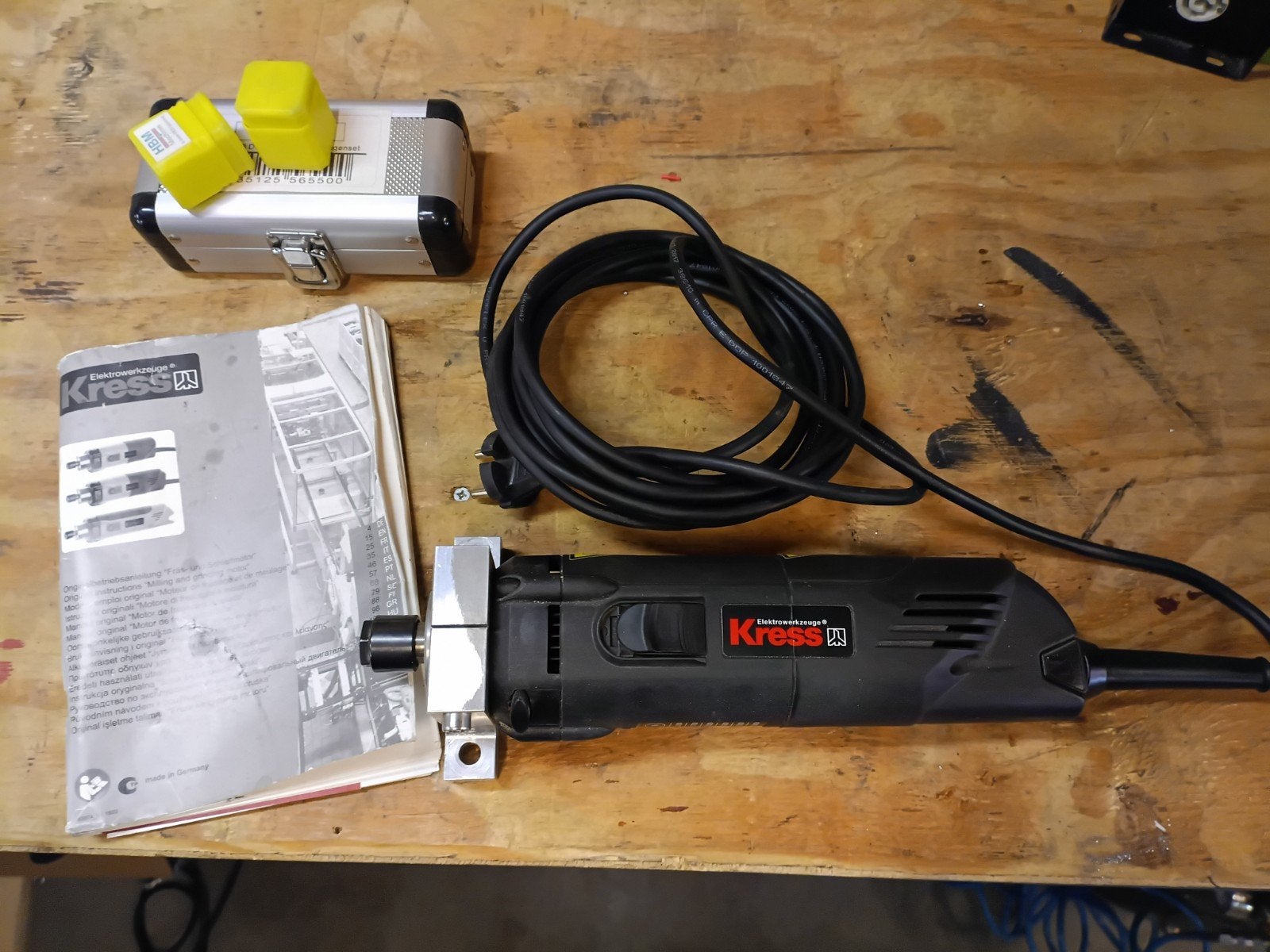 Kress 1050 FME-1 bovenfrees, Doe-het-zelf en Verbouw, Gereedschap | Freesmachines, Ophalen of Verzenden, Elektrisch, Bovenfrees