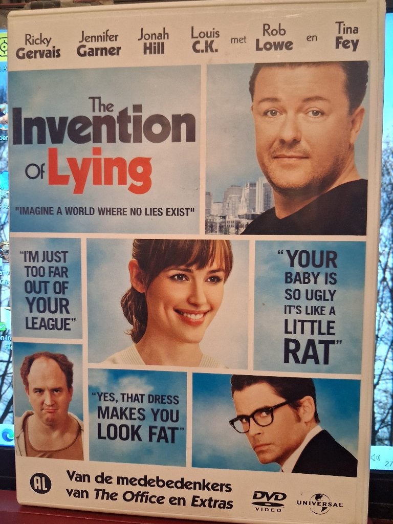 The Invention of Lying DVD - Ricky Gervais Komedie, Cd's en Dvd's, Alle leeftijden, Nederlands, Ophalen of Verzenden, Zo goed als nieuw