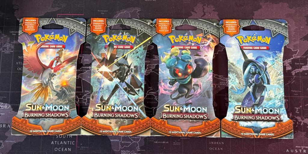 Pokémon Burning Shadows Sleeved Art Set Booster Packs, Ophalen of Verzenden, Nieuw, Booster