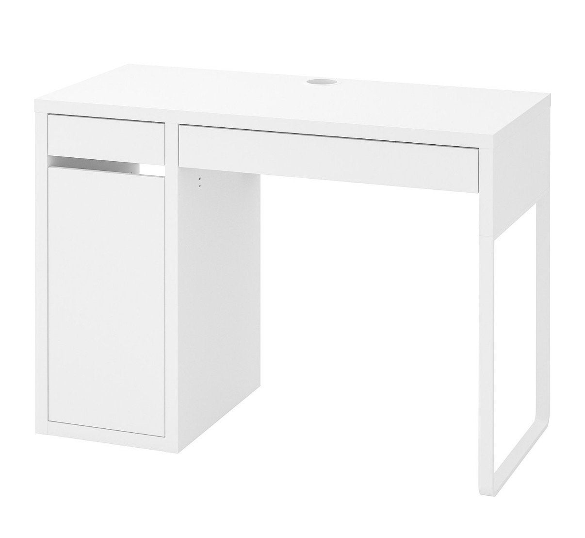 IKEA MICKE Bureau wit, 105x50 cm, Ophalen, Gebruikt, Met lades, Spaanplaat of MDF