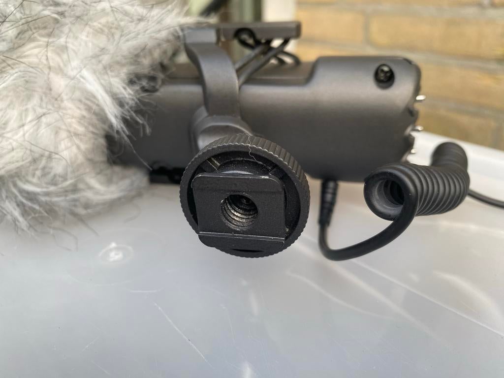 Rode VideoMic Stereo met windkap (dead cat), Audio, Tv en Foto, Professionele Audio-, Tv- en Video-apparatuur, Zo goed als nieuw