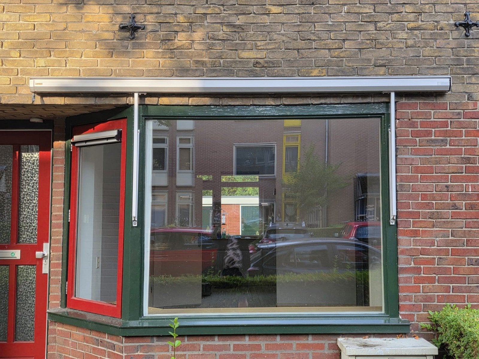 zonnescherm handmatig, 150 tot 300 cm, Ophalen, Gebruikt, Knikarmscherm