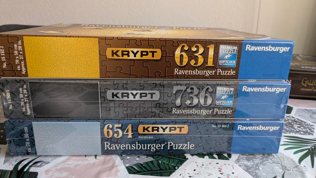 3 krypt puzzels, Ophalen, 500 t/m 1500 stukjes, Nieuw