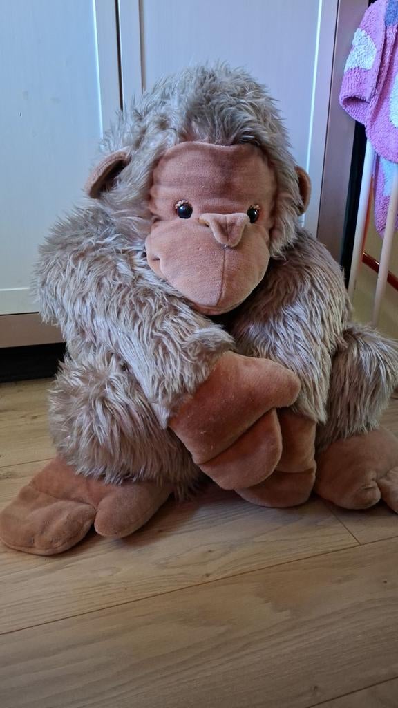 Grote gorilla knuffel, Ophalen, Zo goed als nieuw, Stoffen beer, Overige merken