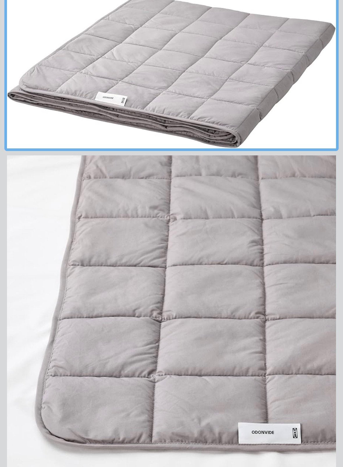 Ikea verzwaringsdeken 10 kg 1 persoons, grijs, Eenpersoons, Ophalen of Verzenden, IKEA, Grijs