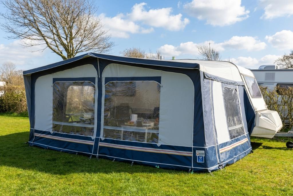 Adria 4259 TL Caravan - Lichtgewicht, 2 aparte bedden, Standaardzit, Luifel, 750 - 1000 kg