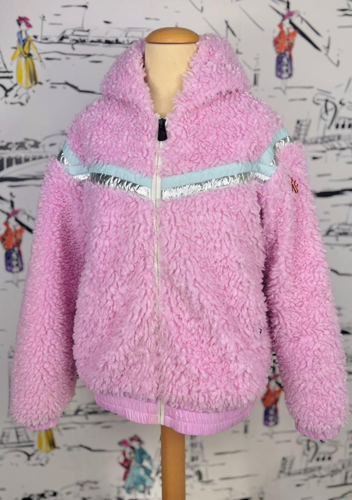 Moncler Grenoble roze teddy tussenjas jas maat 12, Moncler EU, Zo goed als nieuw, Moncler, Customercare@moncler.com