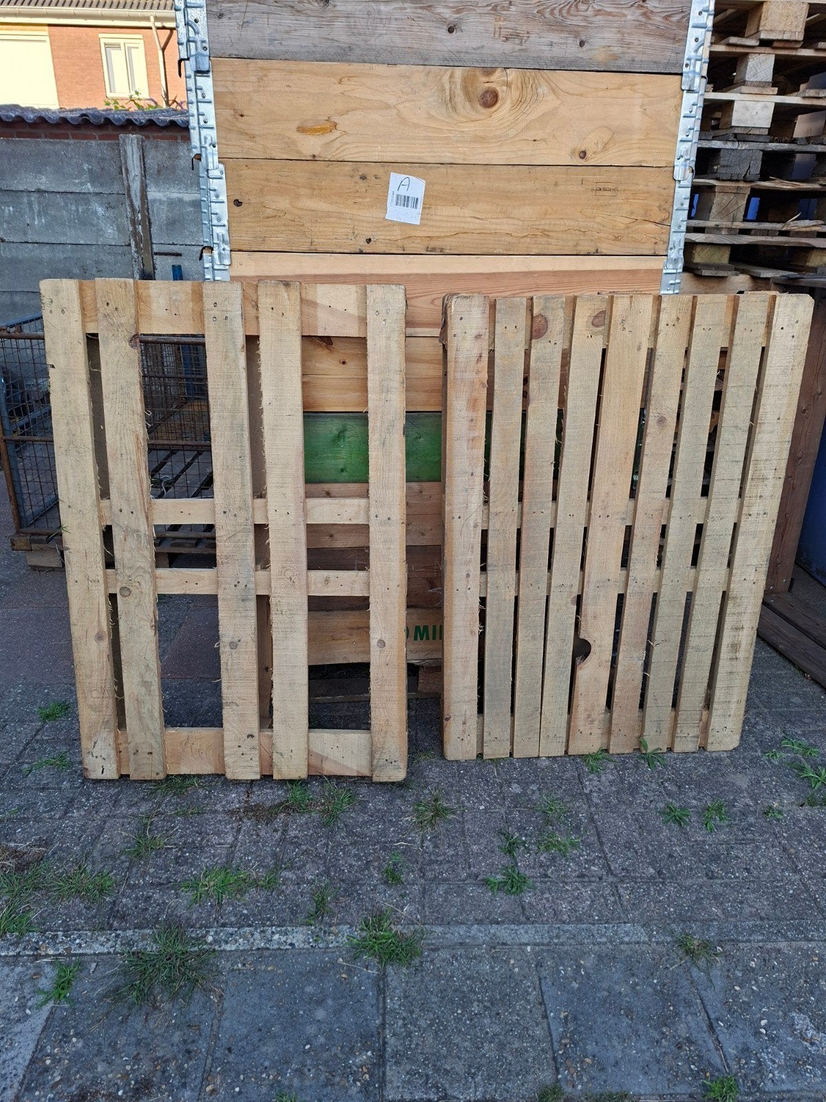 Pallets Amerikaans formaat, 82x121cm., Doe-het-zelf en Verbouw, Ophalen, Gebruikt, 50 mm of meer, Pallet