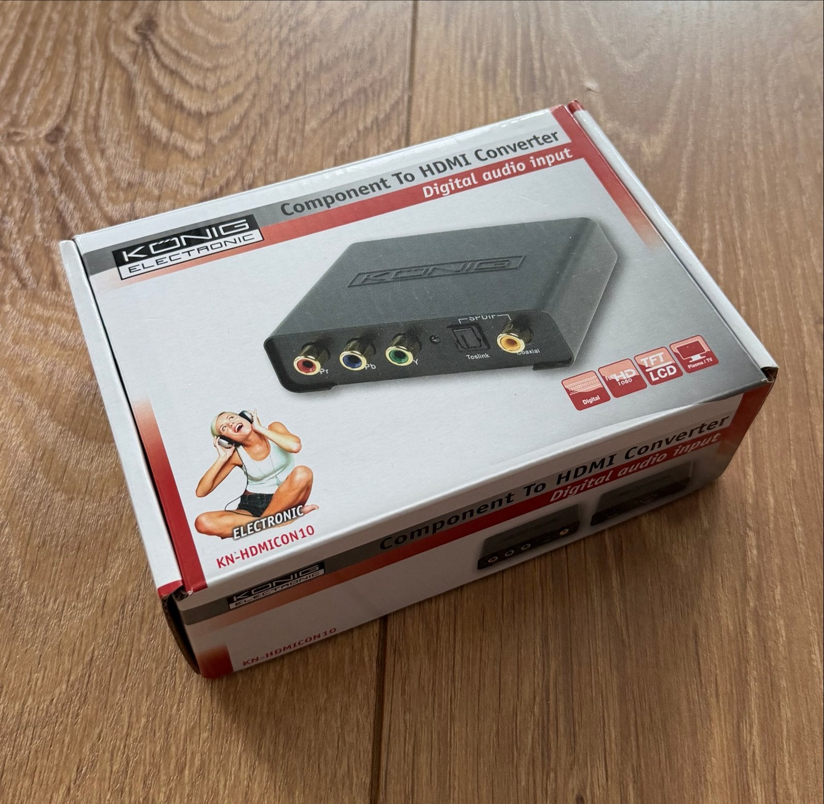 König Component naar HDMI Converter - KN-HDMICON10 - NIEUW!, Ophalen of Verzenden, Zo goed als nieuw