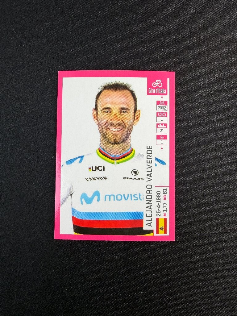 Alejandro Valverde Panini Giro d'Italia 2019 Sticker, Verzenden, Zo goed als nieuw, Buitenlandse clubs, Poster, Plaatje of Sticker