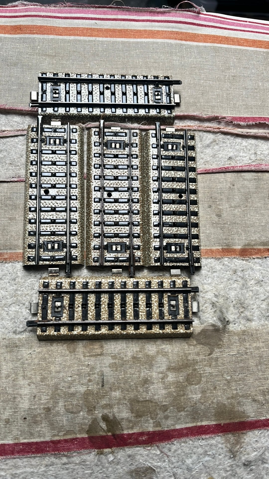 Te koop 5 x recht tussenstuk van marklin 5107, Wisselstroom, Rails, Ophalen of Verzenden, Zo goed als nieuw